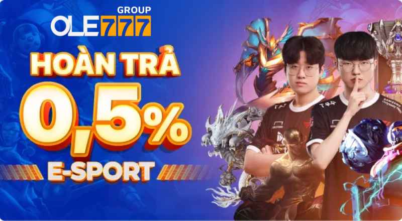 Hoàn trả Esports 0.5% không giới hạn cho mọi người chơi